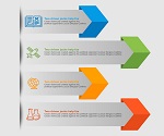 colorful arrow infographics vector